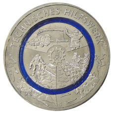 Монета 10 евро 2025 года J Германия «На службе общества — Служба технической поддержки» (аверс)