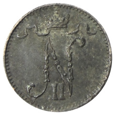 Монета 1 пенни 1900 года Русская Финляндия (реверс)