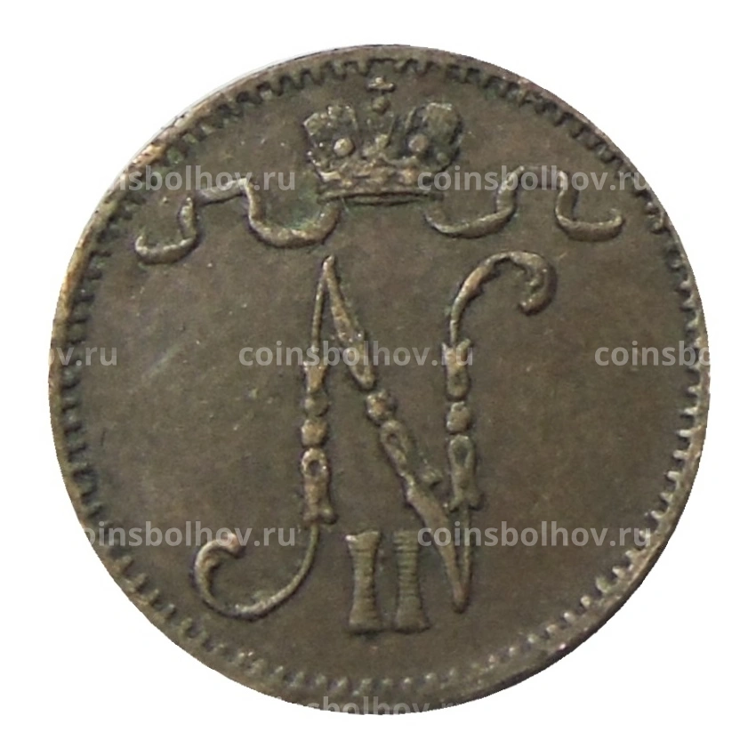 Монета 1 пенни 1905 года Русская Финляндия (вид 2)