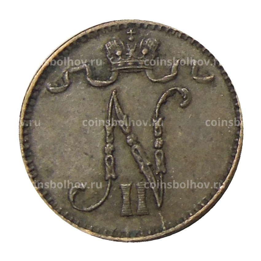 Монета 1 пенни 1911 года Русская Финляндия (вид 2)