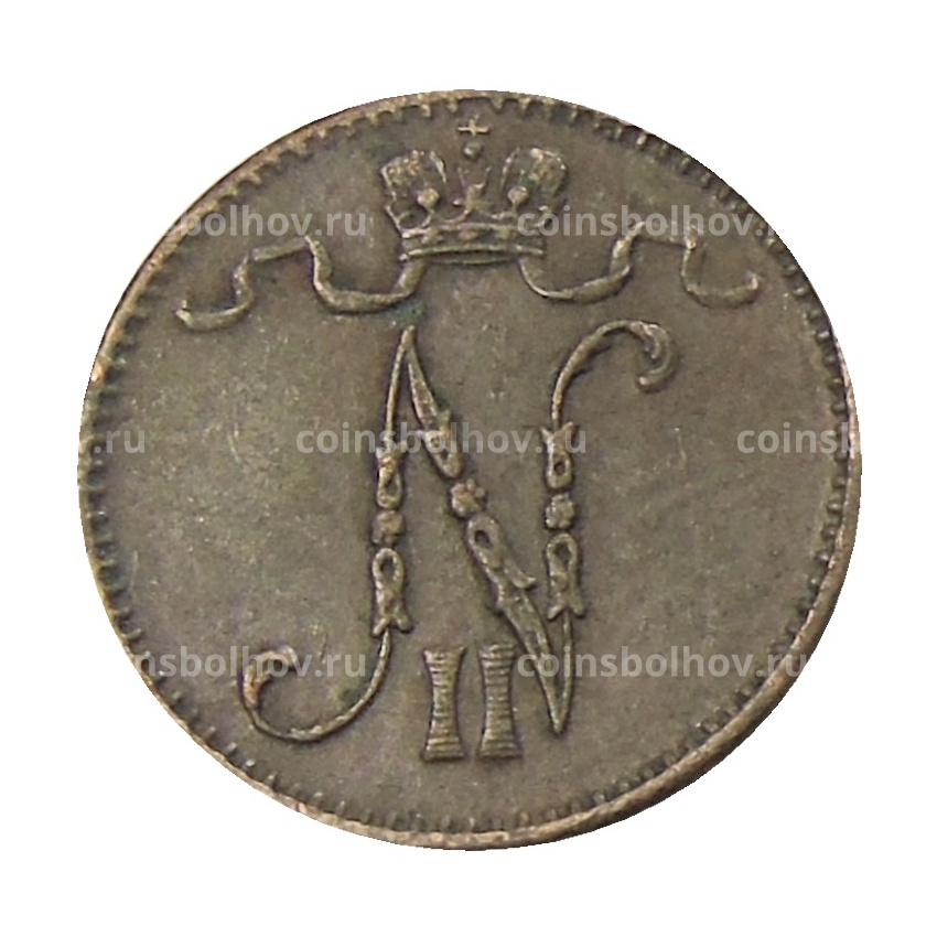 Монета 1 пенни 1911 года Русская Финляндия (вид 2)