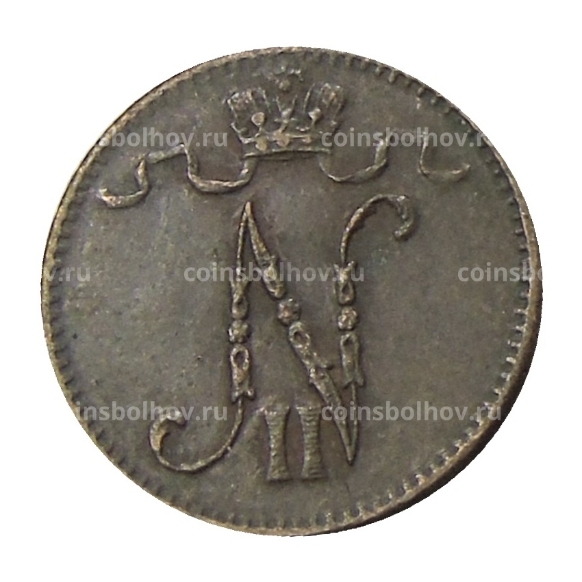 Монета 1 пенни 1915 года Русская Финляндия (вид 2)