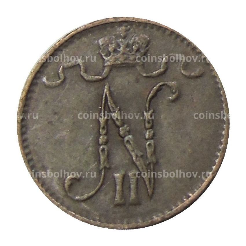 Монета 1 пенни 1913 года Русская Финляндия (вид 2)