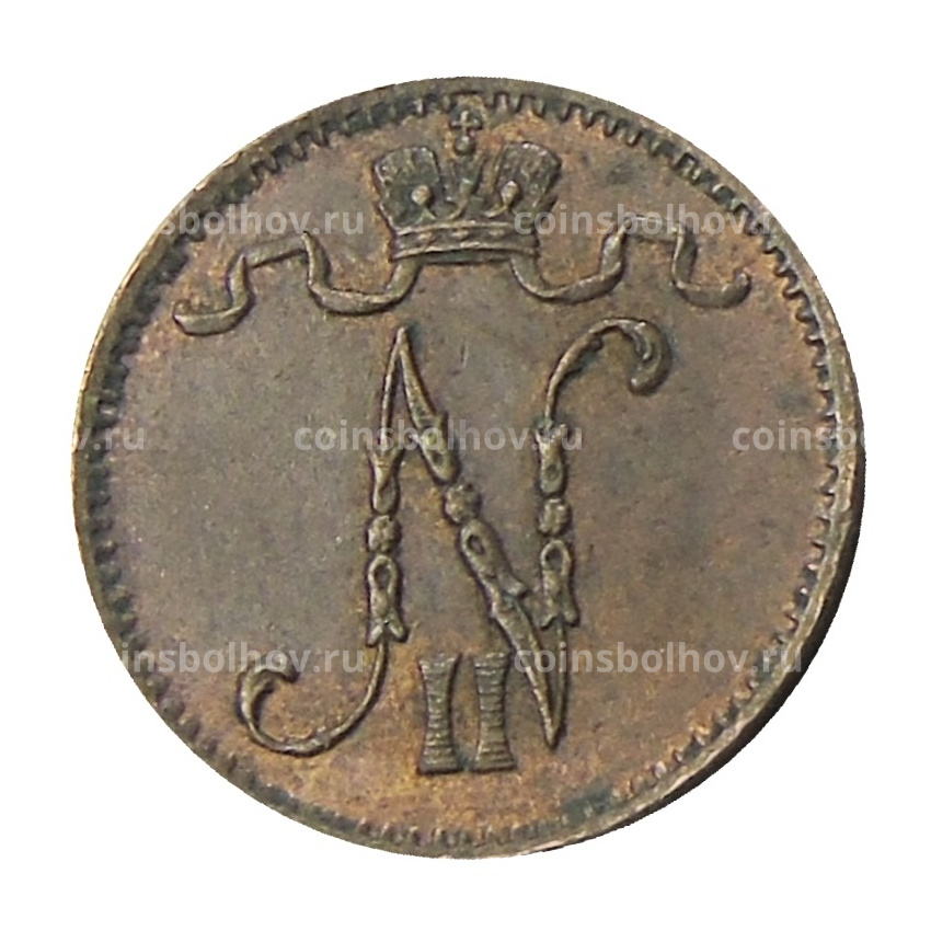 Монета 1 пенни 1913 года Русская Финляндия (вид 2)
