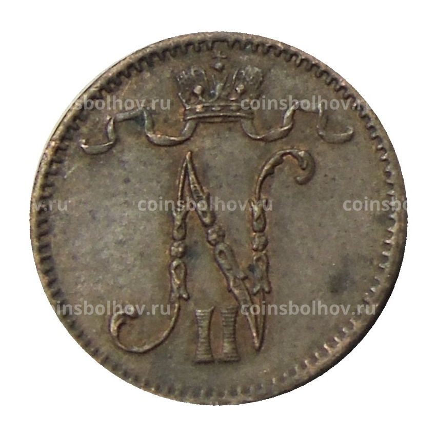 Монета 1 пенни 1914 года Русская Финляндия (вид 2)