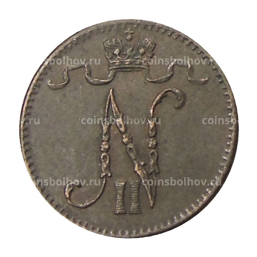 Монета 1 пенни 1915 года Русская Финляндия (вид 2)