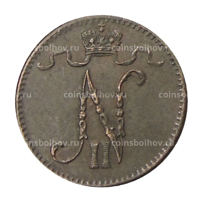 Монета 1 пенни 1915 года Русская Финляндия (вид 2)