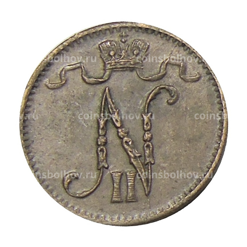 Монета 1 пенни 1915 года Русская Финляндия (вид 2)