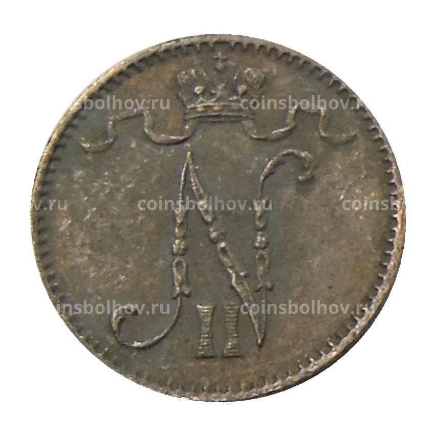 Монета 1 пенни 1913 года Русская Финляндия (вид 2)