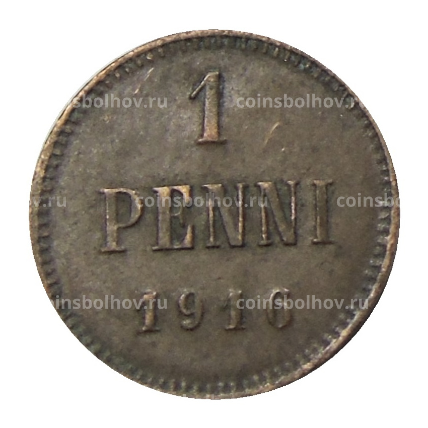 Монета 1 пенни 1916 года Русская Финляндия