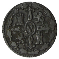 Монета 2 мараведи 1828 года Испания (реверс)
