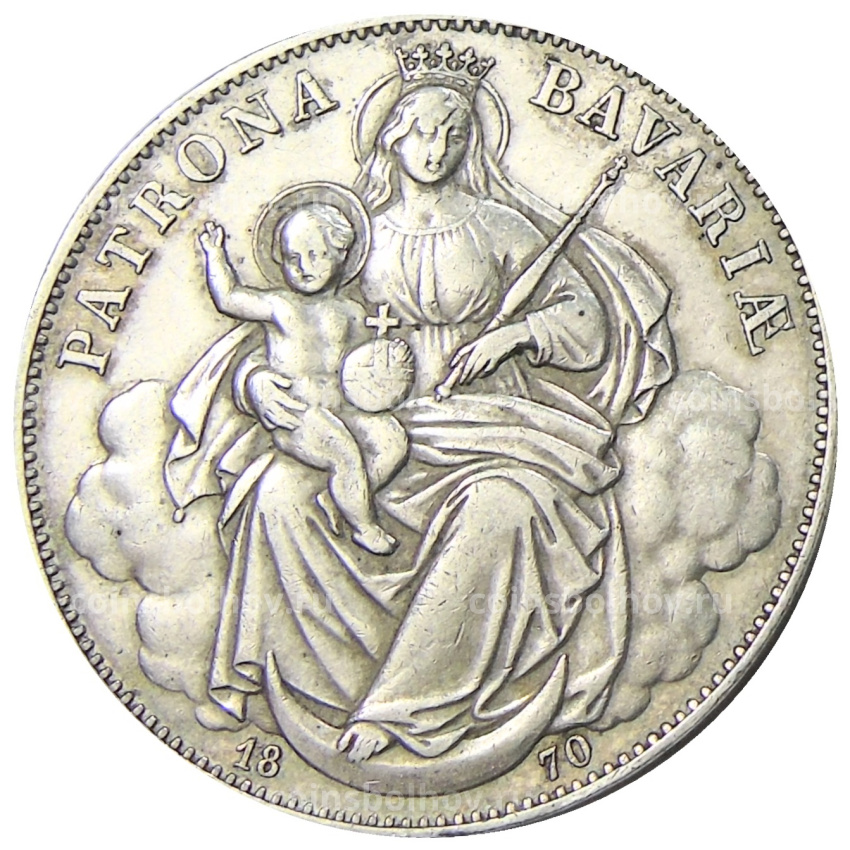 Монета 1 талер 1870 года Германские государства — Бавария