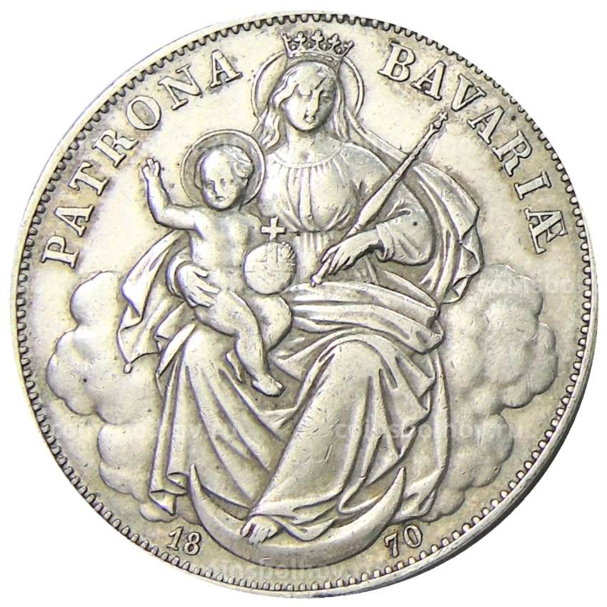 Монета 1 талер 1870 года Германские государства — Бавария