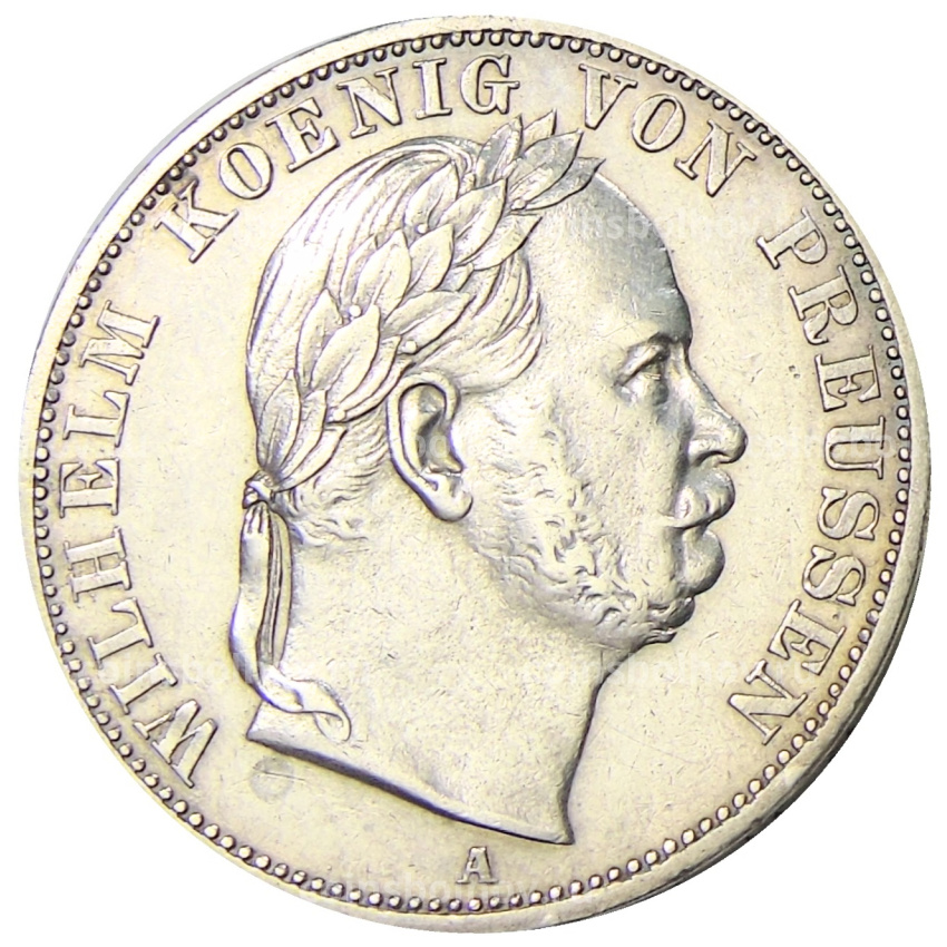Монета 1 союзный талер 1866 года A Германские государства — Пруссия