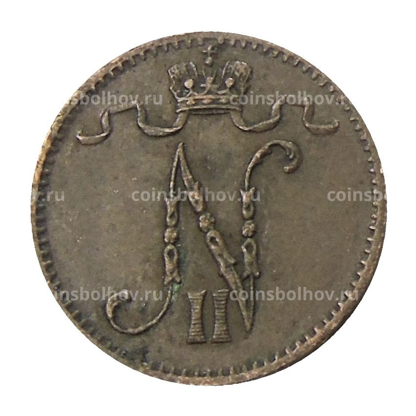Монета 1 пенни 1911 года Русская Финляндия (вид 2)