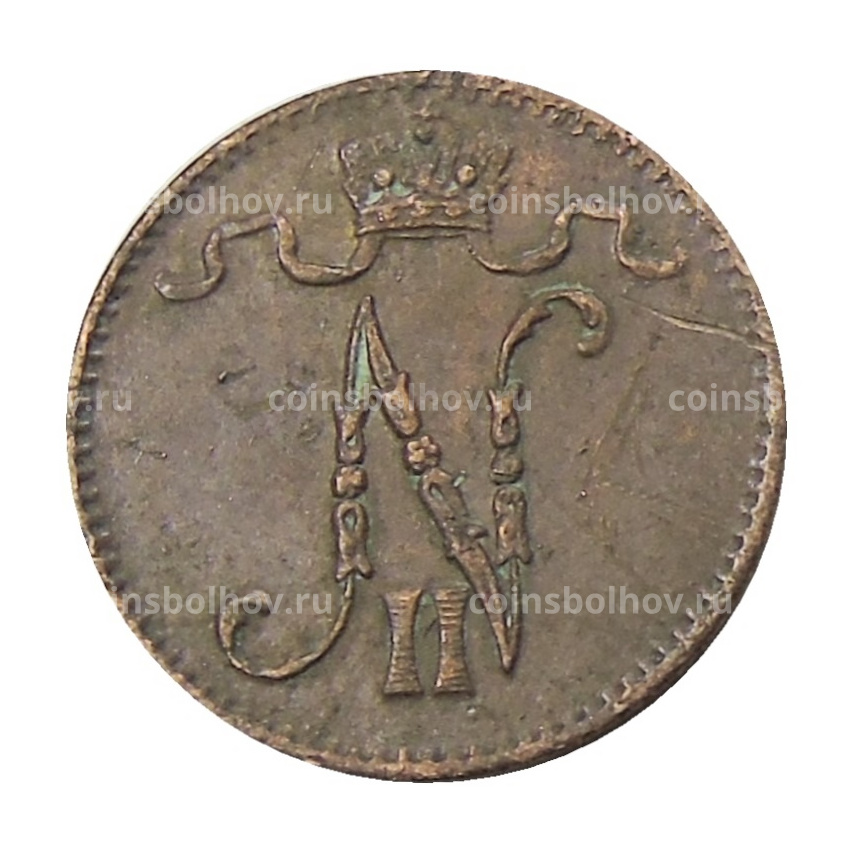 Монета 1 пенни 1915 года Русская Финляндия (вид 2)