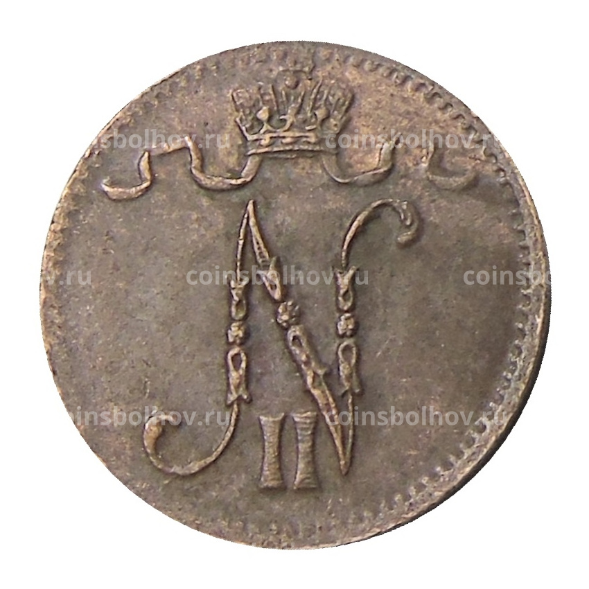 Монета 1 пенни 1915 года Русская Финляндия (вид 2)