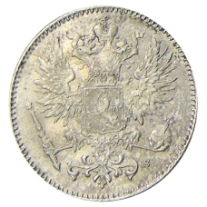 Монета 50 пенни 1917 года Русская Финляндия (реверс)
