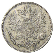 Монета 50 пенни 1916 года Русская Финляндия (реверс)