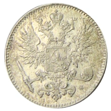 Монета 50 пенни 1916 года Русская Финляндия (реверс)