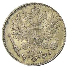 Монета 50 пенни 1916 года Русская Финляндия (реверс)