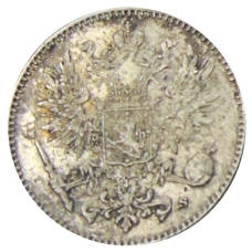 Монета 50 пенни 1916 года Русская Финляндия (реверс)