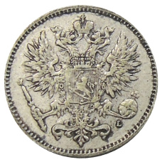 Монета 50 пенни 1911 года Русская Финляндия (реверс)