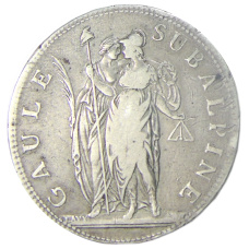 Монета 5 франков 1800 года Пьемонт (Субальпийская республика) (аверс)