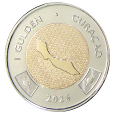 Монета 1 гульден 2025 года Кюрасао (аверс)