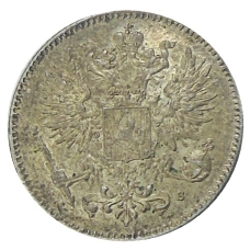 Монета 50 пенни 1917 года Русская Финляндия (реверс)