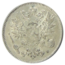 Монета 50 пенни 1916 года Русская Финляндия (реверс)