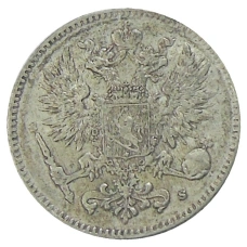 Монета 50 пенни 1916 года Русская Финляндия (реверс)