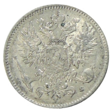 Монета 50 пенни 1916 года Русская Финляндия (реверс)