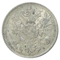 Монета 50 пенни 1916 года Русская Финляндия (реверс)