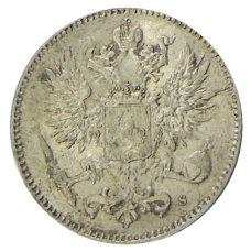 Монета 50 пенни 1916 года Русская Финляндия (реверс)