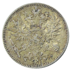 Монета 50 пенни 1916 года Русская Финляндия (реверс)