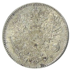 Монета 50 пенни 1916 года Русская Финляндия (реверс)