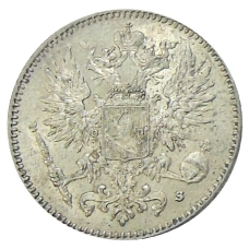 Монета 50 пенни 1916 года Русская Финляндия (реверс)