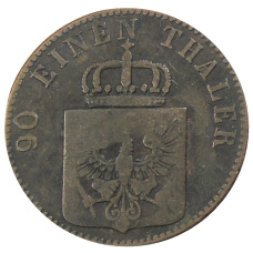 Монета 4 пфеннинга 1851 года A Германские государства — Пруссия (реверс)