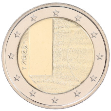 Монета 2 евро 2025 года Финляндия «Дипломатия и внешняя политика» (аверс)