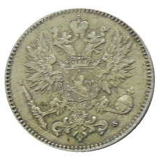 Монета 50 пенни 1916 года Русская Финляндия (реверс)