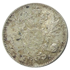 Монета 50 пенни 1916 года Русская Финляндия (реверс)