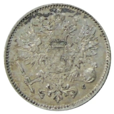 Монета 50 пенни 1911 года Русская Финляндия (реверс)