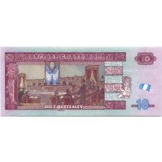 Банкнота 10 кэтцалей 2019 года Гватемала (вид 2)