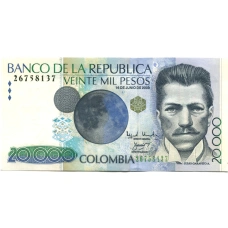 Банкнота 20000 песо 2003 года Колумбия
