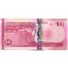 Банкнота 100 паанга 2015 года Тонга (реверс)
