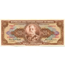 Банкнота 20 крузейро 1955 года Бразилия (аверс)