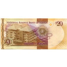 Банкнота 20 паанга 2015 года Тонга (вид 2)