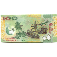 Банкнота 100 кина 2014 года Папуа — Новая Гвинея (реверс)