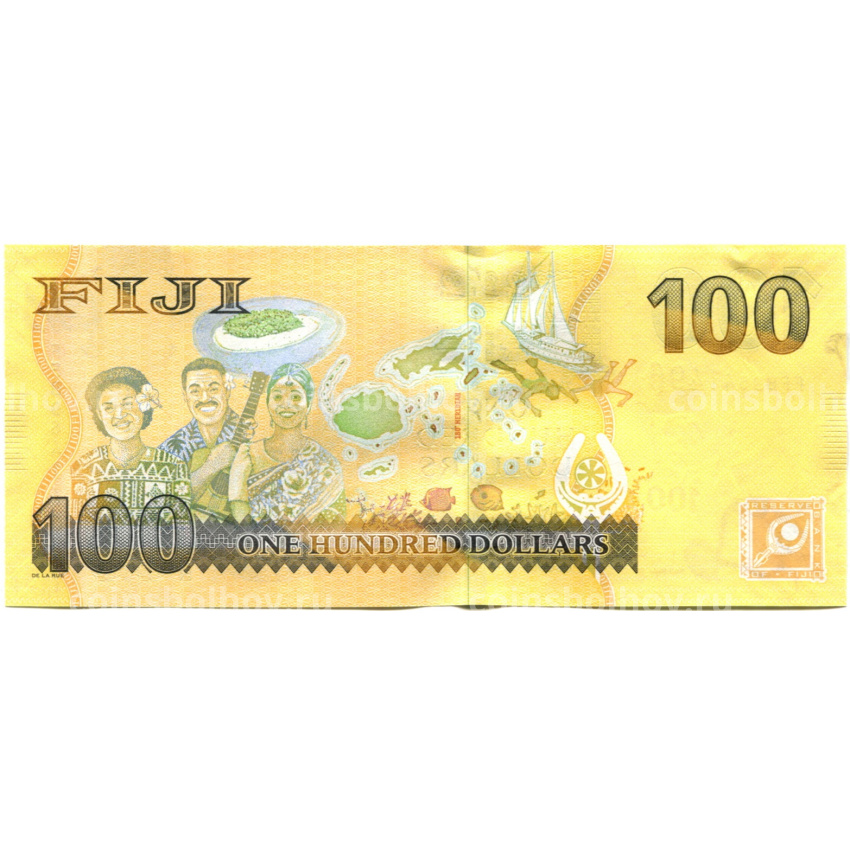 Банкнота 100 долларов 2022 года Фиджи (вид 2)